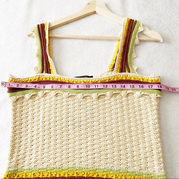 NWT Marc New York Crocheted Boho Cropped Tank Top - Picture 3 of 8